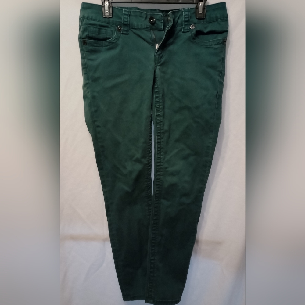 Seven7 dark green skinny jeans women's sz 6